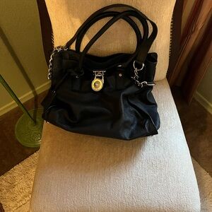 Michael Kors Black Leather Shoulder Bag